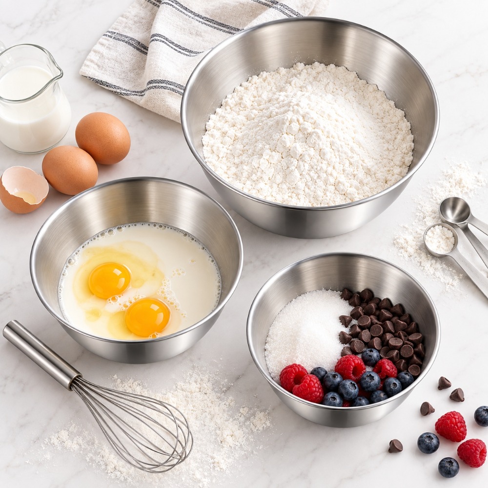 Baking Kitchen Set - Juego de 3 recipientes de acero