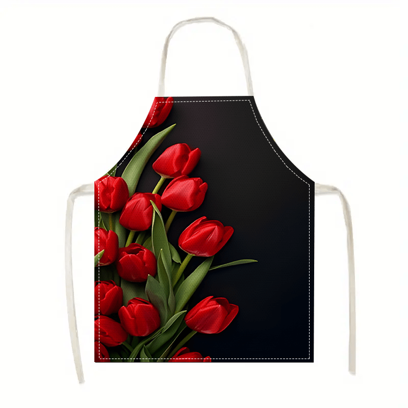 Kitchen Baking Background - Delantal de lino con diseño de