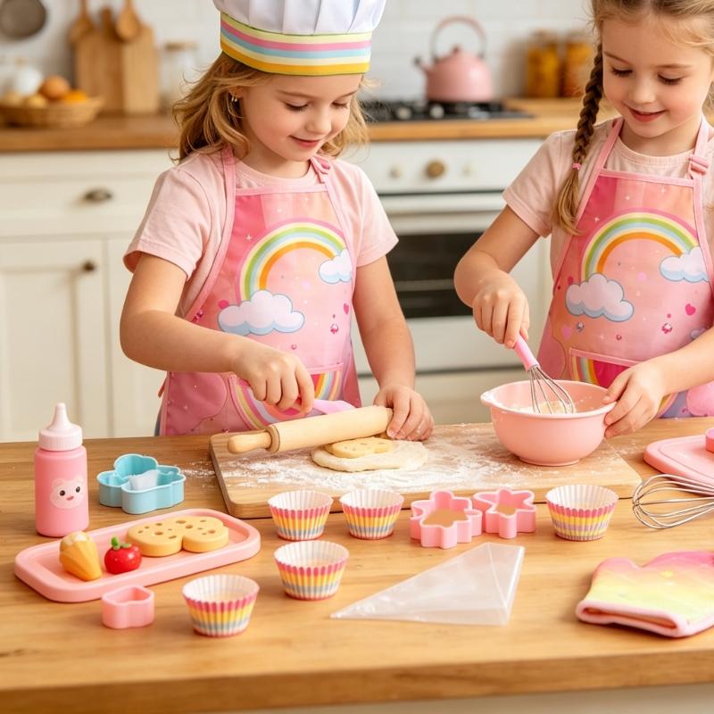 Juego delantal para hornear pa - Kitchen Kids Baking Set reseña y precio