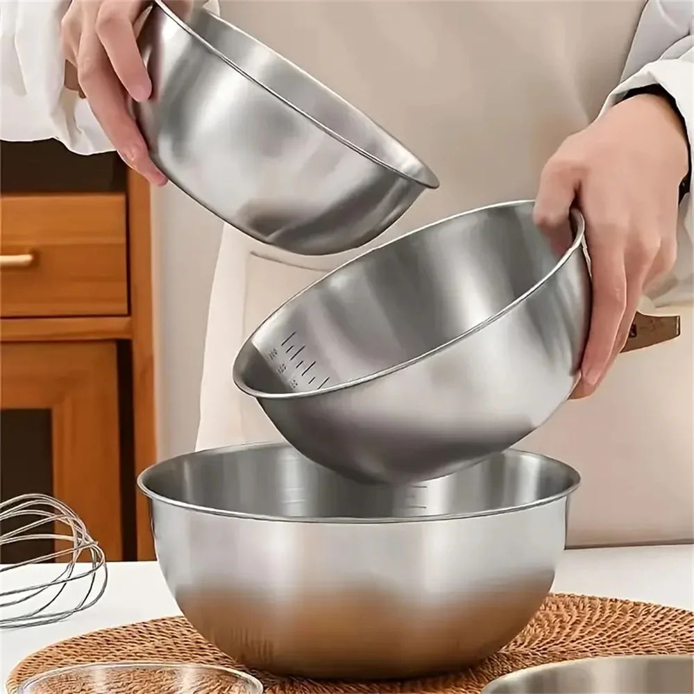 Juego de 3 Tazones de Acero In - Baking Kitchen Set reseña y precio